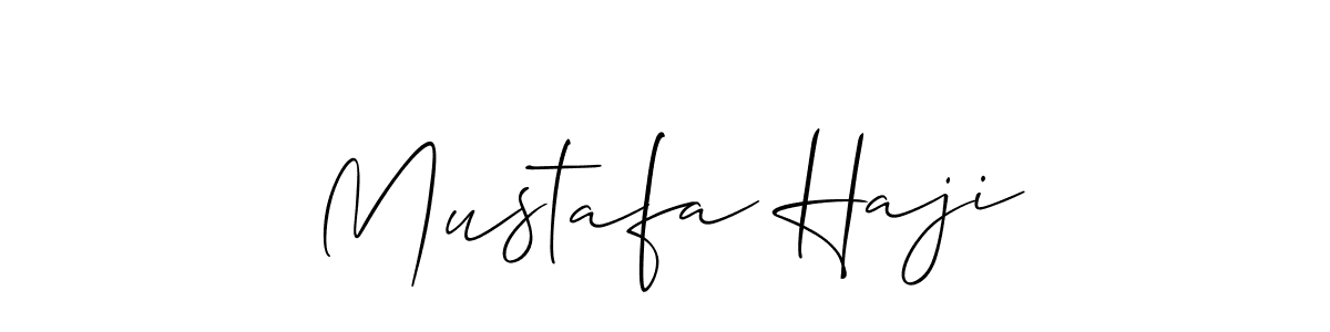 Create a beautiful signature design for name Mustafa Haji. With this signature (Allison_Script) fonts, you can make a handwritten signature for free. Mustafa Haji signature style 2 images and pictures png