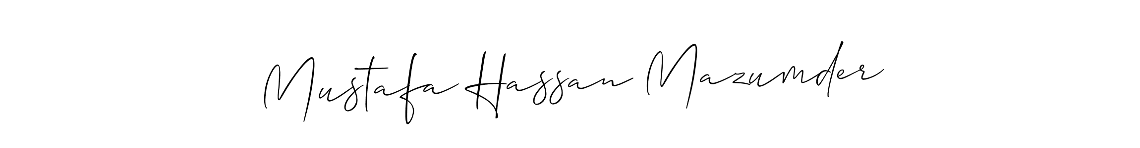 Make a short Mustafa Hassan Mazumder signature style. Manage your documents anywhere anytime using Allison_Script. Create and add eSignatures, submit forms, share and send files easily. Mustafa Hassan Mazumder signature style 2 images and pictures png