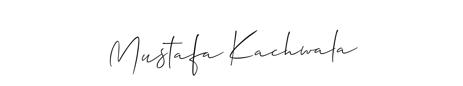 Use a signature maker to create a handwritten signature online. With this signature software, you can design (Allison_Script) your own signature for name Mustafa Kachwala. Mustafa Kachwala signature style 2 images and pictures png