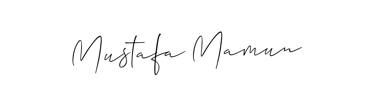 Use a signature maker to create a handwritten signature online. With this signature software, you can design (Allison_Script) your own signature for name Mustafa Mamun. Mustafa Mamun signature style 2 images and pictures png