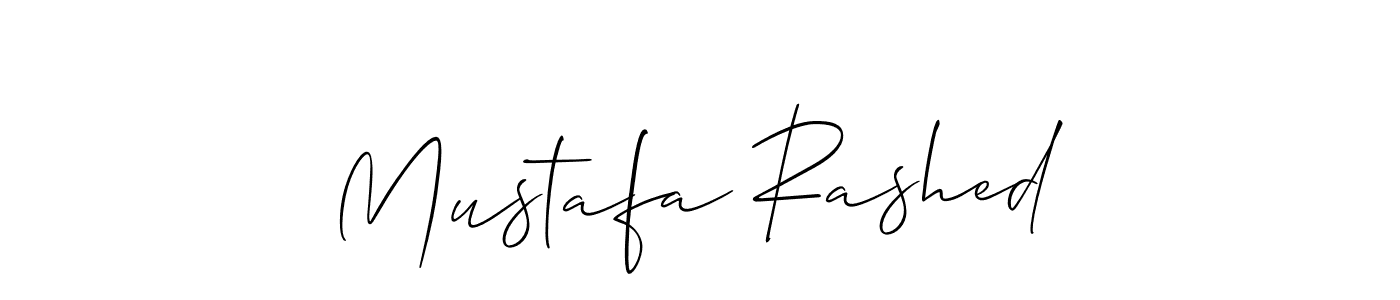 Use a signature maker to create a handwritten signature online. With this signature software, you can design (Allison_Script) your own signature for name Mustafa Rashed. Mustafa Rashed signature style 2 images and pictures png