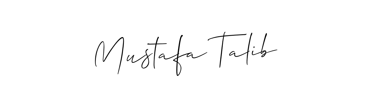 You should practise on your own different ways (Allison_Script) to write your name (Mustafa Talib) in signature. don't let someone else do it for you. Mustafa Talib signature style 2 images and pictures png