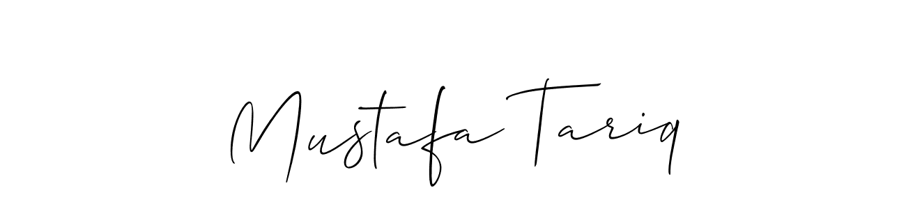 The best way (Allison_Script) to make a short signature is to pick only two or three words in your name. The name Mustafa Tariq include a total of six letters. For converting this name. Mustafa Tariq signature style 2 images and pictures png