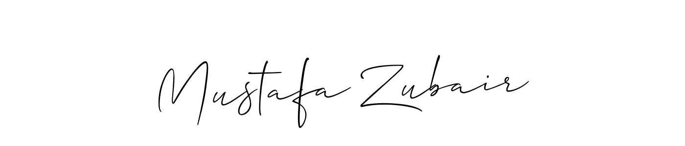 Make a beautiful signature design for name Mustafa Zubair. With this signature (Allison_Script) style, you can create a handwritten signature for free. Mustafa Zubair signature style 2 images and pictures png