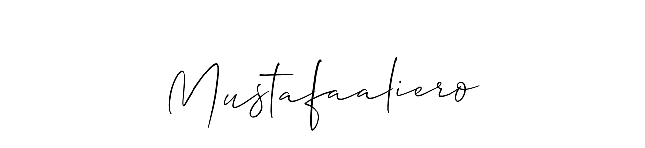 It looks lik you need a new signature style for name Mustafaaliero. Design unique handwritten (Allison_Script) signature with our free signature maker in just a few clicks. Mustafaaliero signature style 2 images and pictures png