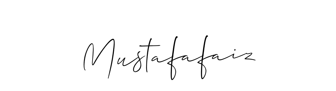 Make a beautiful signature design for name Mustafafaiz. With this signature (Allison_Script) style, you can create a handwritten signature for free. Mustafafaiz signature style 2 images and pictures png