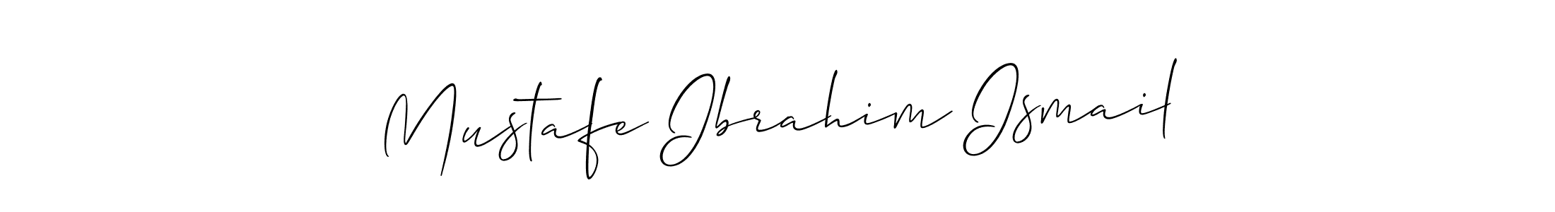 if you are searching for the best signature style for your name Mustafe Ibrahim Ismail. so please give up your signature search. here we have designed multiple signature styles  using Allison_Script. Mustafe Ibrahim Ismail signature style 2 images and pictures png