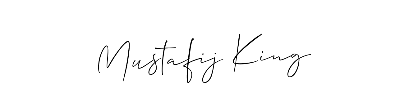 Create a beautiful signature design for name Mustafij King. With this signature (Allison_Script) fonts, you can make a handwritten signature for free. Mustafij King signature style 2 images and pictures png