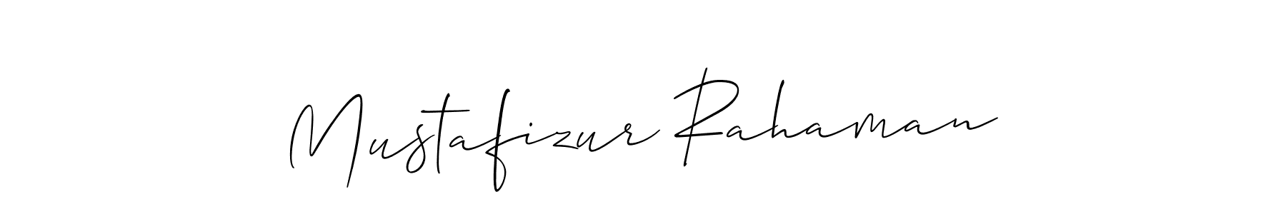 Make a beautiful signature design for name Mustafizur Rahaman. With this signature (Allison_Script) style, you can create a handwritten signature for free. Mustafizur Rahaman signature style 2 images and pictures png