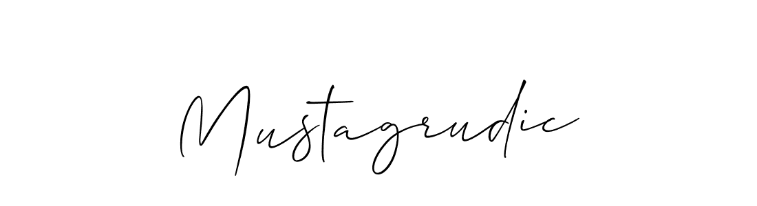 You should practise on your own different ways (Allison_Script) to write your name (Mustagrudic) in signature. don't let someone else do it for you. Mustagrudic signature style 2 images and pictures png