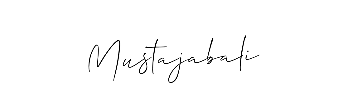 Mustajabali stylish signature style. Best Handwritten Sign (Allison_Script) for my name. Handwritten Signature Collection Ideas for my name Mustajabali. Mustajabali signature style 2 images and pictures png
