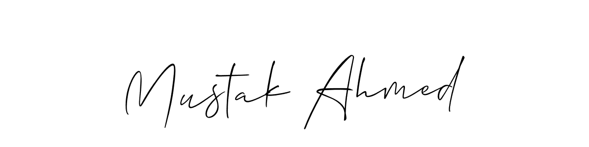 Design your own signature with our free online signature maker. With this signature software, you can create a handwritten (Allison_Script) signature for name Mustak Ahmed. Mustak Ahmed signature style 2 images and pictures png