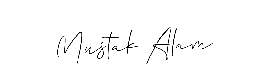 How to make Mustak Alam signature? Allison_Script is a professional autograph style. Create handwritten signature for Mustak Alam name. Mustak Alam signature style 2 images and pictures png
