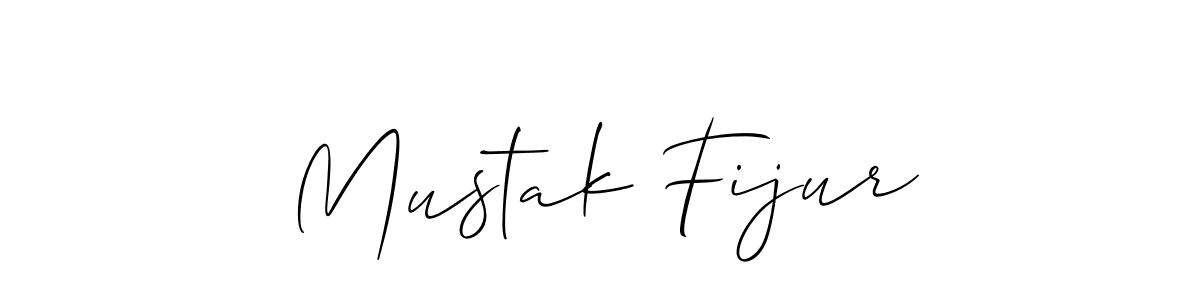 Allison_Script is a professional signature style that is perfect for those who want to add a touch of class to their signature. It is also a great choice for those who want to make their signature more unique. Get Mustak Fijur name to fancy signature for free. Mustak Fijur signature style 2 images and pictures png