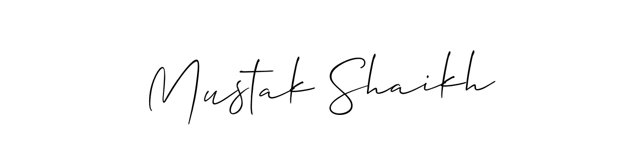 Also You can easily find your signature by using the search form. We will create Mustak Shaikh name handwritten signature images for you free of cost using Allison_Script sign style. Mustak Shaikh signature style 2 images and pictures png