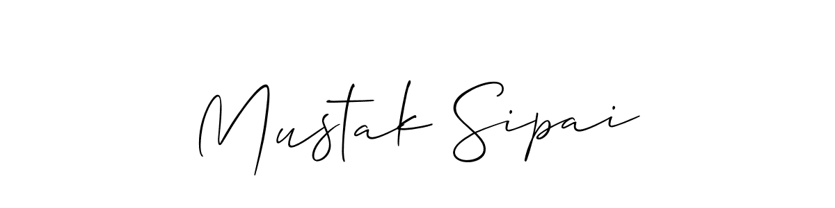 The best way (Allison_Script) to make a short signature is to pick only two or three words in your name. The name Mustak Sipai include a total of six letters. For converting this name. Mustak Sipai signature style 2 images and pictures png