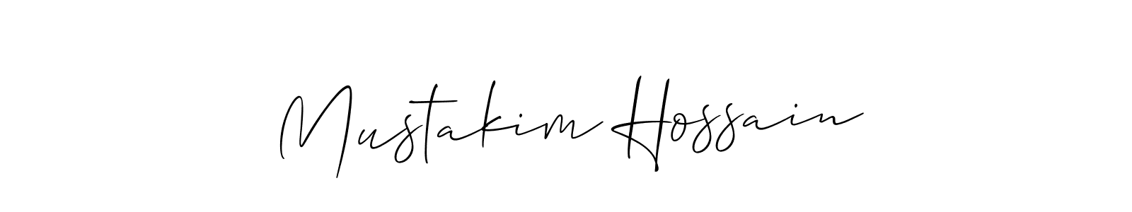 This is the best signature style for the Mustakim Hossain name. Also you like these signature font (Allison_Script). Mix name signature. Mustakim Hossain signature style 2 images and pictures png