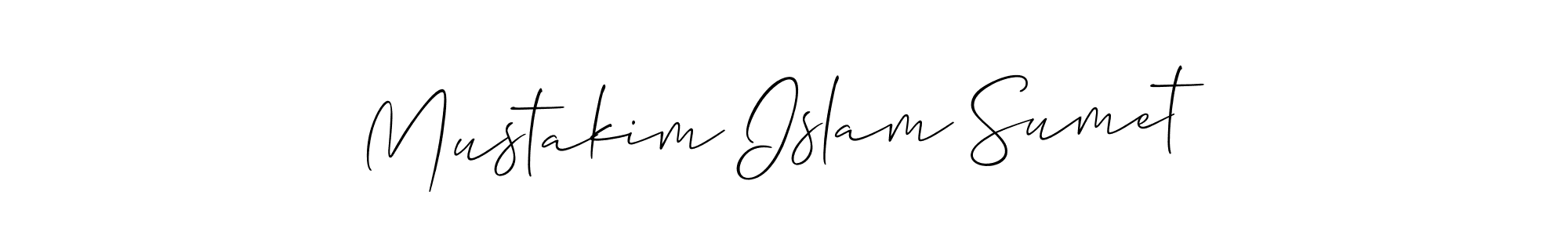 How to Draw Mustakim Islam Sumet signature style? Allison_Script is a latest design signature styles for name Mustakim Islam Sumet. Mustakim Islam Sumet signature style 2 images and pictures png