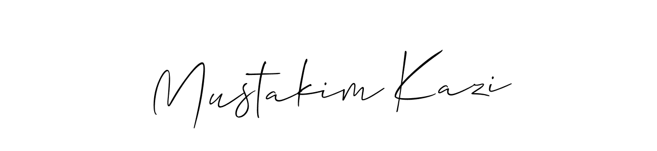 Create a beautiful signature design for name Mustakim Kazi. With this signature (Allison_Script) fonts, you can make a handwritten signature for free. Mustakim Kazi signature style 2 images and pictures png