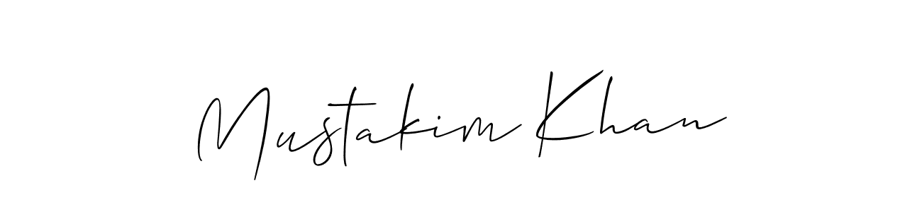 Also You can easily find your signature by using the search form. We will create Mustakim Khan name handwritten signature images for you free of cost using Allison_Script sign style. Mustakim Khan signature style 2 images and pictures png