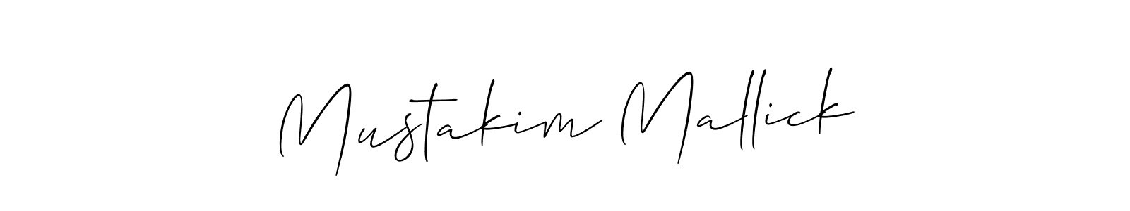 It looks lik you need a new signature style for name Mustakim Mallick. Design unique handwritten (Allison_Script) signature with our free signature maker in just a few clicks. Mustakim Mallick signature style 2 images and pictures png