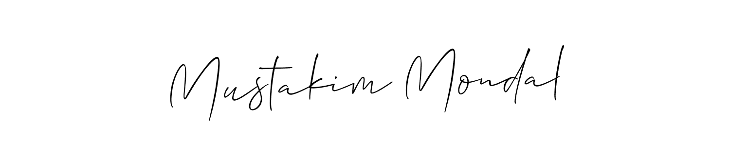 Create a beautiful signature design for name Mustakim Mondal. With this signature (Allison_Script) fonts, you can make a handwritten signature for free. Mustakim Mondal signature style 2 images and pictures png