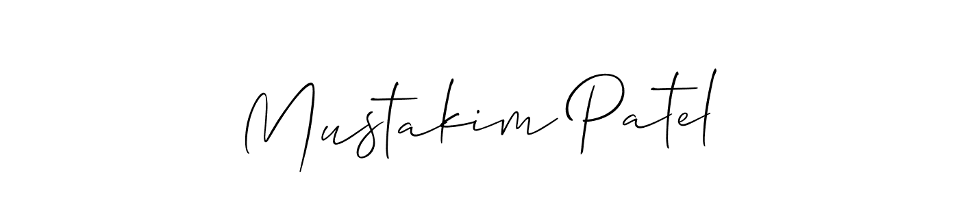 How to Draw Mustakim Patel signature style? Allison_Script is a latest design signature styles for name Mustakim Patel. Mustakim Patel signature style 2 images and pictures png