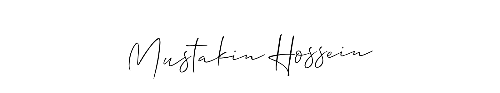 Mustakin Hossein stylish signature style. Best Handwritten Sign (Allison_Script) for my name. Handwritten Signature Collection Ideas for my name Mustakin Hossein. Mustakin Hossein signature style 2 images and pictures png