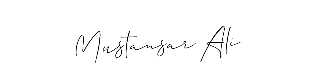 Also we have Mustansar Ali name is the best signature style. Create professional handwritten signature collection using Allison_Script autograph style. Mustansar Ali signature style 2 images and pictures png