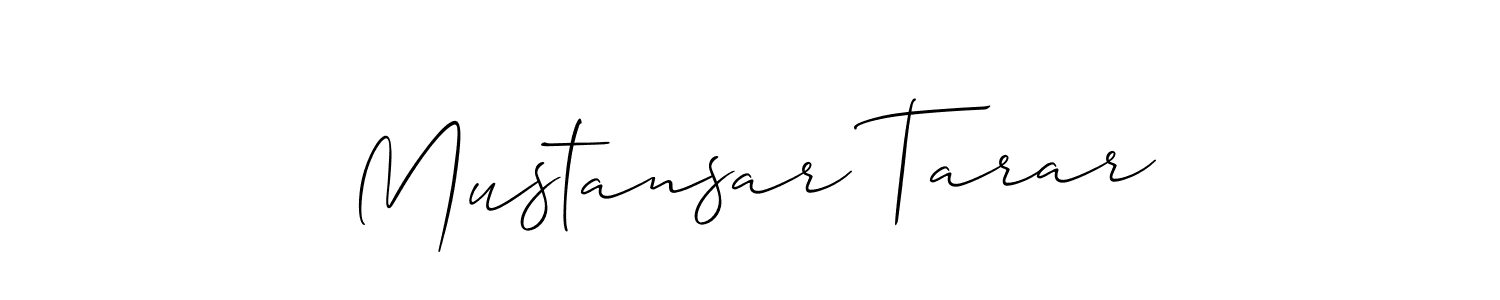 Allison_Script is a professional signature style that is perfect for those who want to add a touch of class to their signature. It is also a great choice for those who want to make their signature more unique. Get Mustansar Tarar name to fancy signature for free. Mustansar Tarar signature style 2 images and pictures png