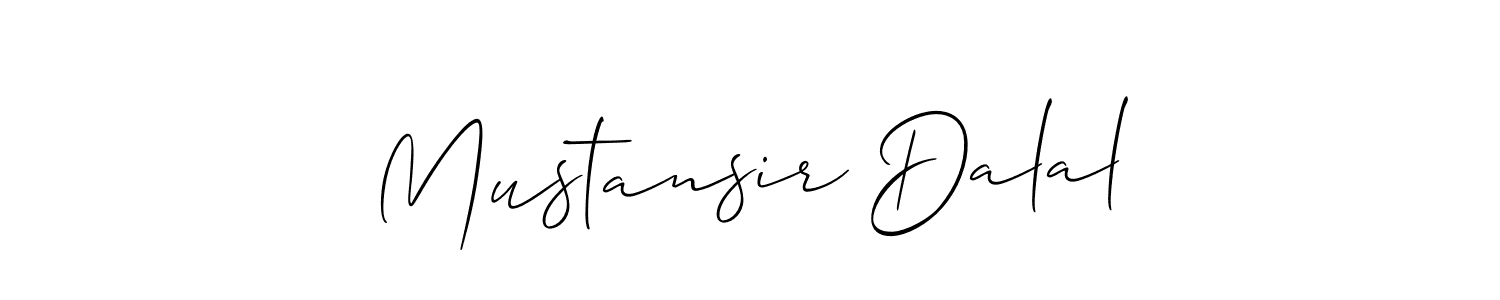 Also we have Mustansir Dalal name is the best signature style. Create professional handwritten signature collection using Allison_Script autograph style. Mustansir Dalal signature style 2 images and pictures png