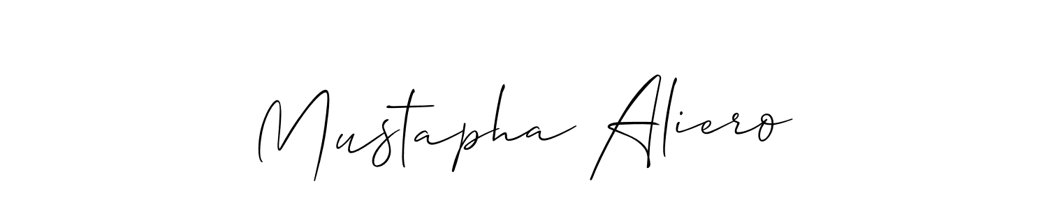 Design your own signature with our free online signature maker. With this signature software, you can create a handwritten (Allison_Script) signature for name Mustapha Aliero. Mustapha Aliero signature style 2 images and pictures png