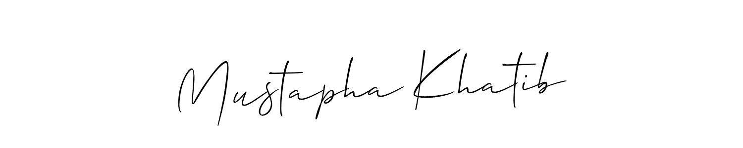 Use a signature maker to create a handwritten signature online. With this signature software, you can design (Allison_Script) your own signature for name Mustapha Khatib. Mustapha Khatib signature style 2 images and pictures png