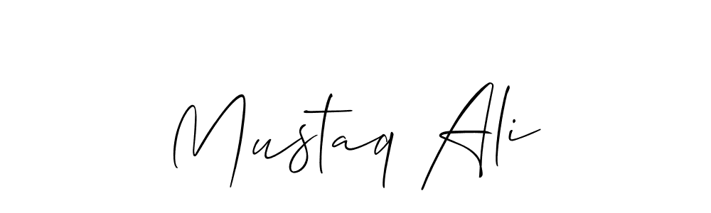 It looks lik you need a new signature style for name Mustaq Ali. Design unique handwritten (Allison_Script) signature with our free signature maker in just a few clicks. Mustaq Ali signature style 2 images and pictures png