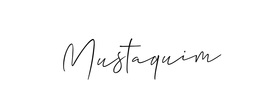 It looks lik you need a new signature style for name Mustaquim. Design unique handwritten (Allison_Script) signature with our free signature maker in just a few clicks. Mustaquim signature style 2 images and pictures png