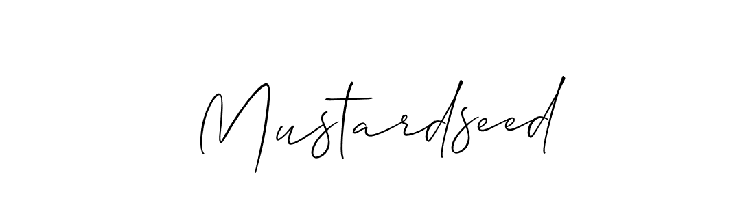 You should practise on your own different ways (Allison_Script) to write your name (Mustardseed) in signature. don't let someone else do it for you. Mustardseed signature style 2 images and pictures png