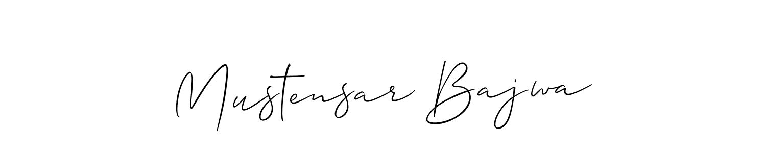 It looks lik you need a new signature style for name Mustensar Bajwa. Design unique handwritten (Allison_Script) signature with our free signature maker in just a few clicks. Mustensar Bajwa signature style 2 images and pictures png