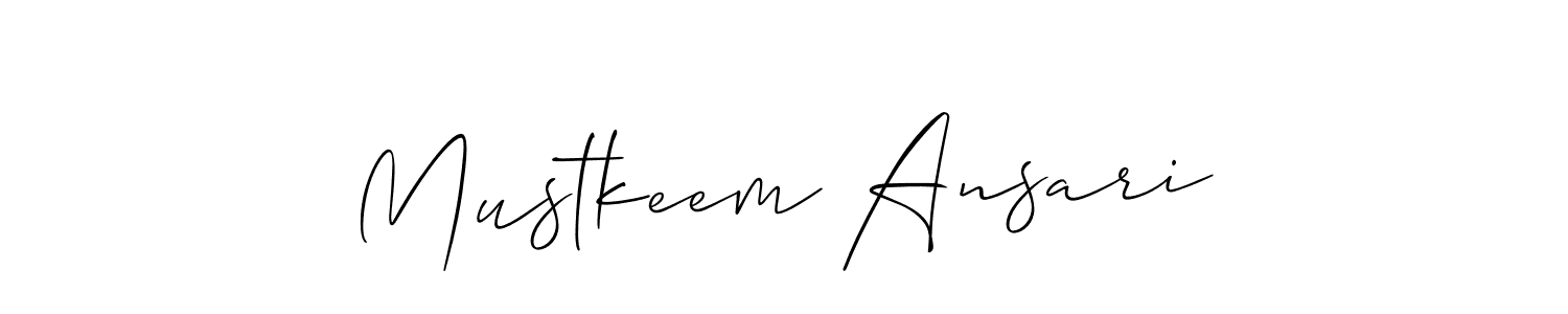 Similarly Allison_Script is the best handwritten signature design. Signature creator online .You can use it as an online autograph creator for name Mustkeem Ansari. Mustkeem Ansari signature style 2 images and pictures png