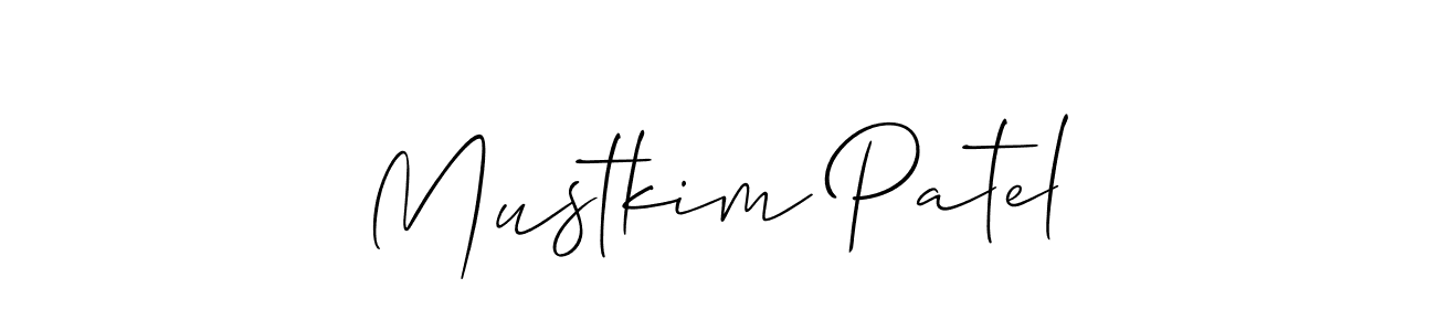 if you are searching for the best signature style for your name Mustkim Patel. so please give up your signature search. here we have designed multiple signature styles  using Allison_Script. Mustkim Patel signature style 2 images and pictures png