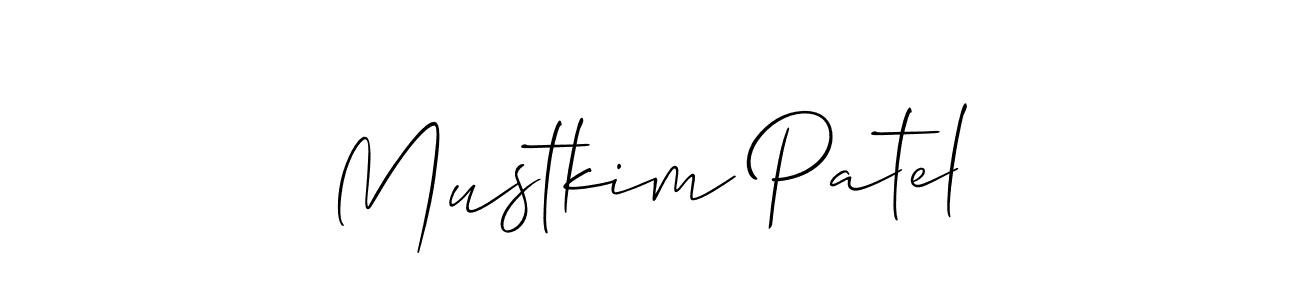 Make a short Mustkim Patel signature style. Manage your documents anywhere anytime using Allison_Script. Create and add eSignatures, submit forms, share and send files easily. Mustkim Patel signature style 2 images and pictures png