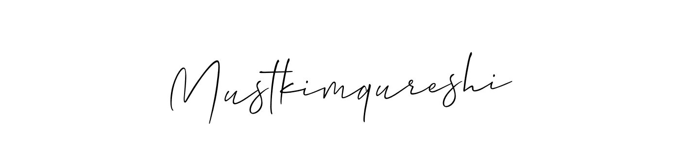 Also we have Mustkimqureshi name is the best signature style. Create professional handwritten signature collection using Allison_Script autograph style. Mustkimqureshi signature style 2 images and pictures png