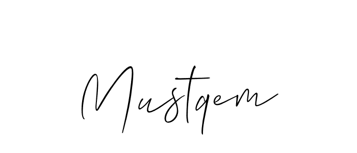 You should practise on your own different ways (Allison_Script) to write your name (Mustqem) in signature. don't let someone else do it for you. Mustqem signature style 2 images and pictures png