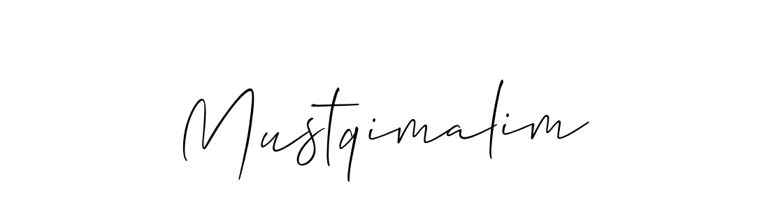 You should practise on your own different ways (Allison_Script) to write your name (Mustqimalim) in signature. don't let someone else do it for you. Mustqimalim signature style 2 images and pictures png