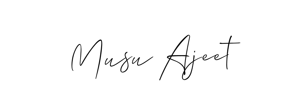 Musu Ajeet stylish signature style. Best Handwritten Sign (Allison_Script) for my name. Handwritten Signature Collection Ideas for my name Musu Ajeet. Musu Ajeet signature style 2 images and pictures png