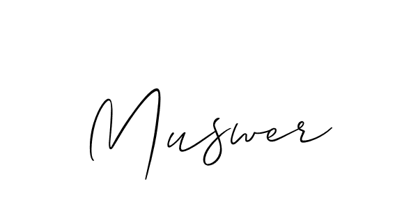 It looks lik you need a new signature style for name Muswer. Design unique handwritten (Allison_Script) signature with our free signature maker in just a few clicks. Muswer signature style 2 images and pictures png