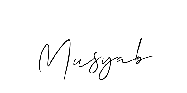 Best and Professional Signature Style for Musyab. Allison_Script Best Signature Style Collection. Musyab signature style 2 images and pictures png