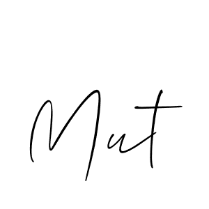 Use a signature maker to create a handwritten signature online. With this signature software, you can design (Allison_Script) your own signature for name Mut. Mut signature style 2 images and pictures png