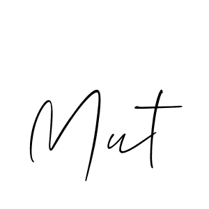 How to make Mut signature? Allison_Script is a professional autograph style. Create handwritten signature for Mut name. Mut signature style 2 images and pictures png