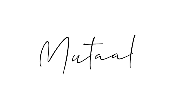 Best and Professional Signature Style for Mutaal. Allison_Script Best Signature Style Collection. Mutaal signature style 2 images and pictures png