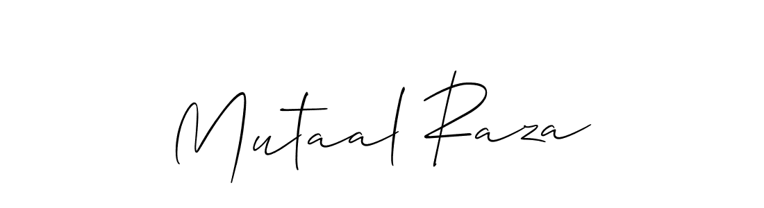 Allison_Script is a professional signature style that is perfect for those who want to add a touch of class to their signature. It is also a great choice for those who want to make their signature more unique. Get Mutaal Raza name to fancy signature for free. Mutaal Raza signature style 2 images and pictures png